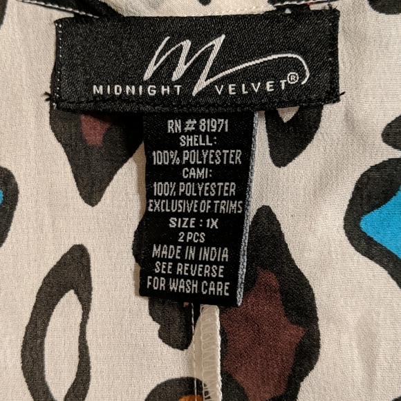 Tunic Tank Leopard Print 1X - Picture 6 of 7